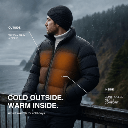 Naturwide Heated Winter Jacket – 6 Heating Zones, Waterproof &amp; Extra Warm for Men and Women