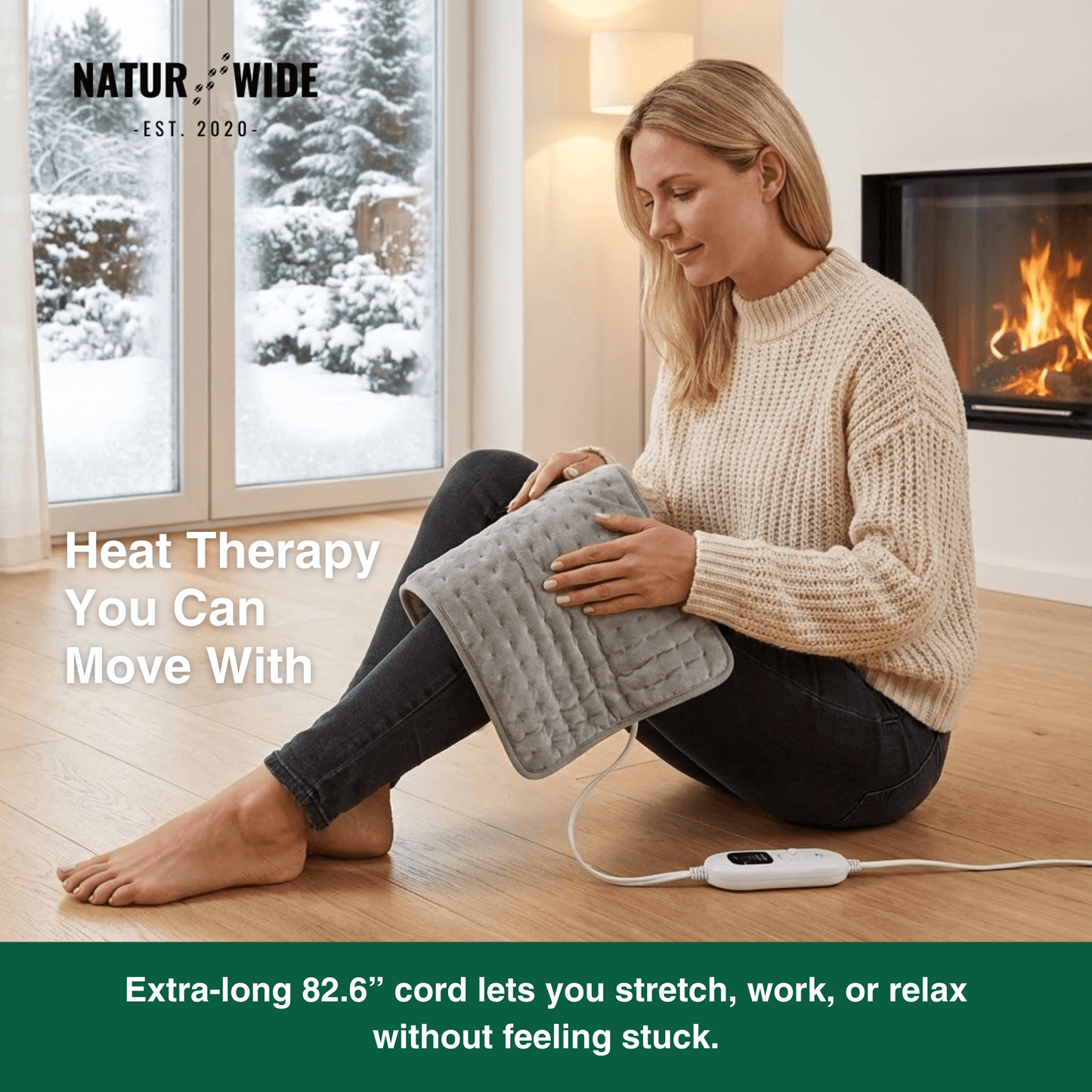 Electric Heating Blanket – Heat Pad for Back, Belly & Legs with 6 Temperature Levels