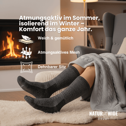 Naturwide Merino Wool Socks – 3-Pack for Men & Women