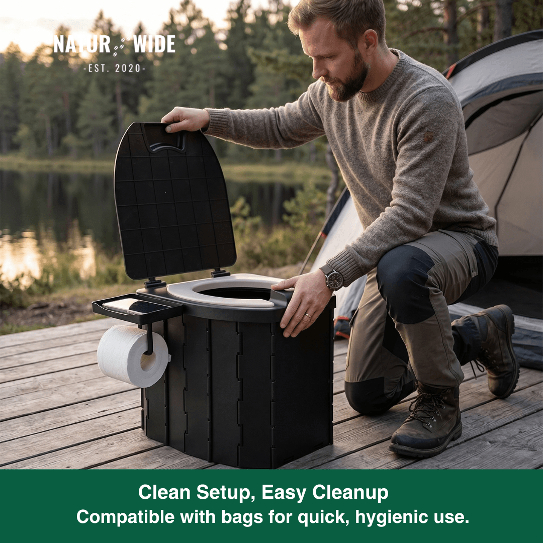 Portable Folding Toilet – Collapsible Camp Toilet for Adults