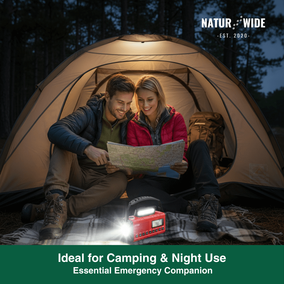 Emergency Crank Radio 10000mAh – Solar, Flashlight & SOS Alarm