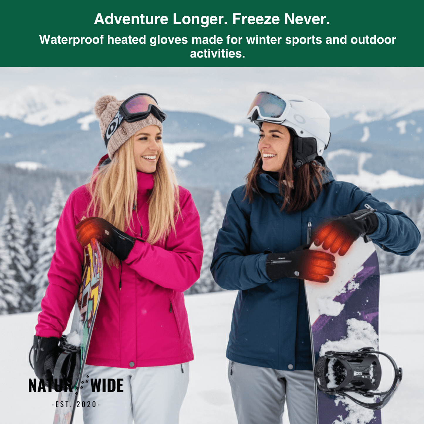 Heated Gloves (Power Bank Powered) – Waterproof & Windproof