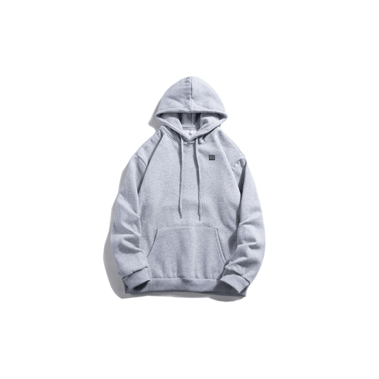 USB Heated Hoodie – Unisex Cotton Zip-Up with Thick Wool Lining