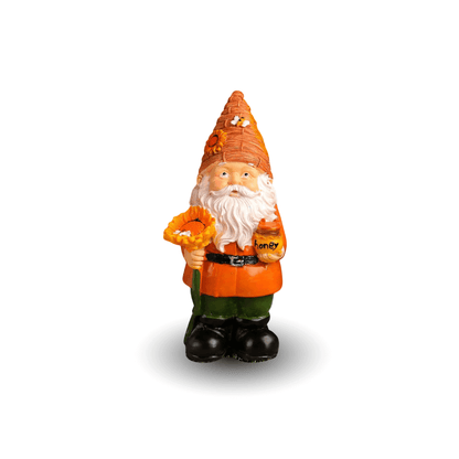 Funny Beekeeper Garden Gnome with Sunflower – Resin Statue