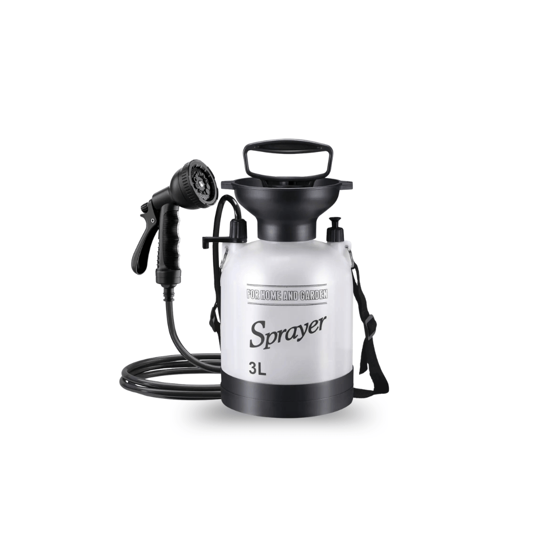 Portable Manual Camping Shower – 3/5/8L Hand Pump with 3m Hose