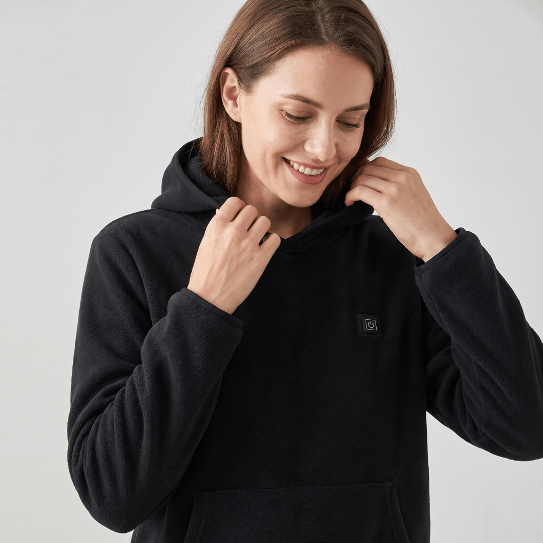 USB Heated Hoodie – Unisex Zip-Up with Thick Wool Lining