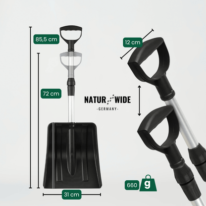 Telescopic Snow Shovel – Compact, Strong & Adjustable Shovel for Car and Garden