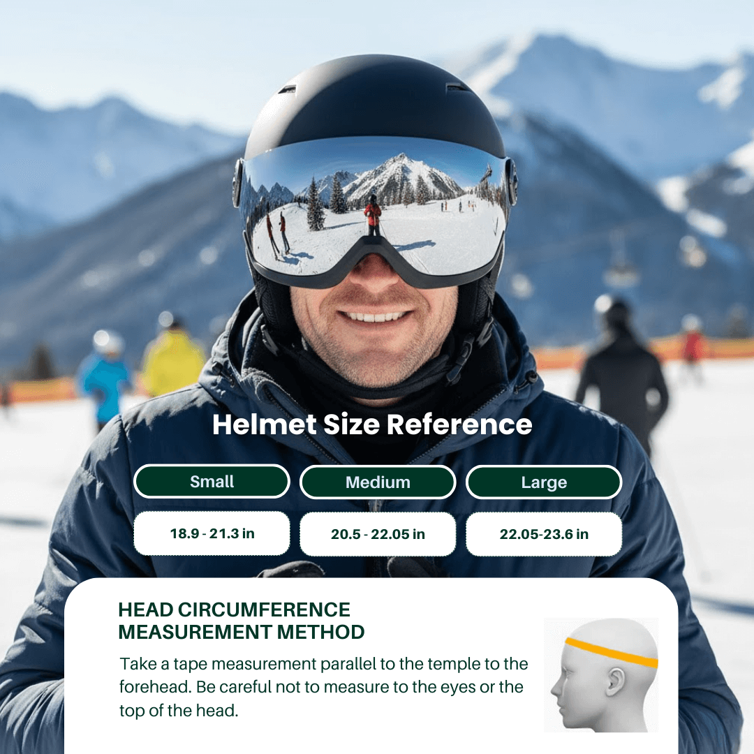Premium Ski Helmet with Integrated Goggles – Warm &amp; Shockproof