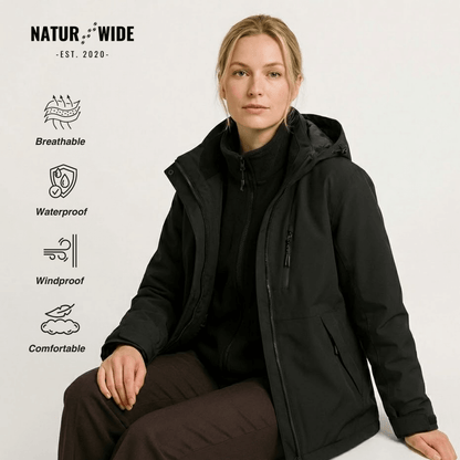 Women's 3-in-1 Waterproof Rain Jacket