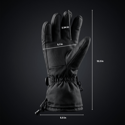 Heated Gloves – 3 Heat Levels, Waterproof &amp; Windproof