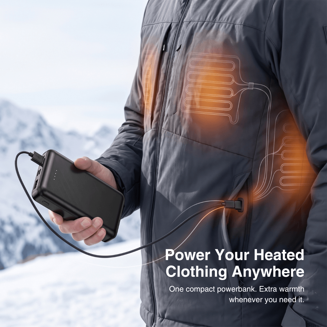 NaturWide 5,000 mAh Power Bank (5V/2A) – For Heated Apparel