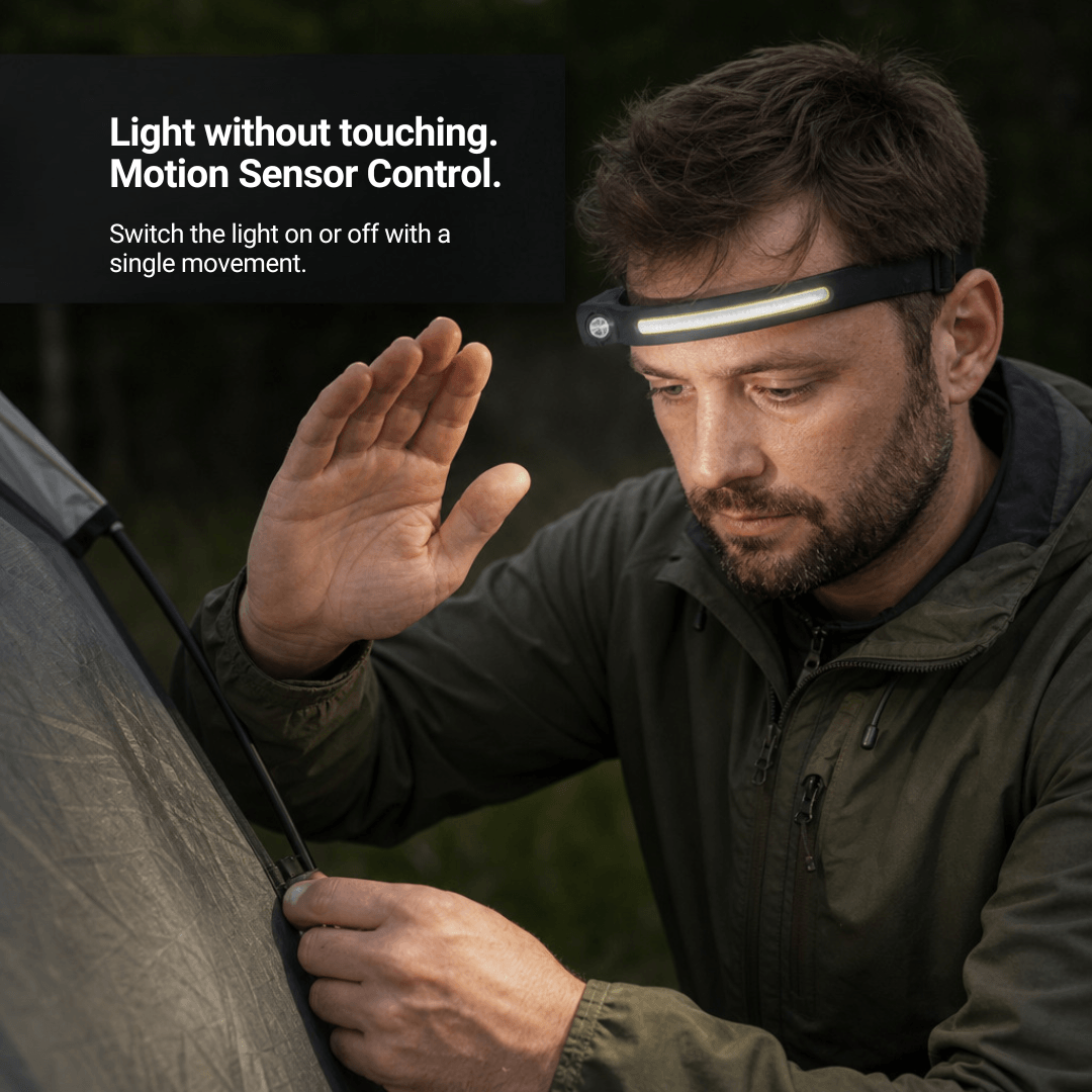 Headlamp with 230° Light and Motion Sensor – view 24