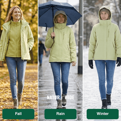 Women's 3-in-1 Waterproof Rain Jacket