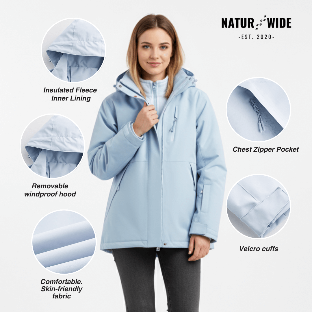 Women's 3-in-1 Waterproof Rain Jacket