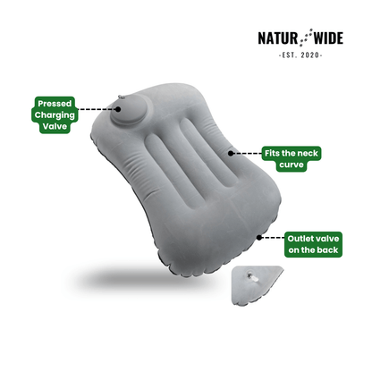 Ultralight Press-to-Inflate Camping Travel Pillow
