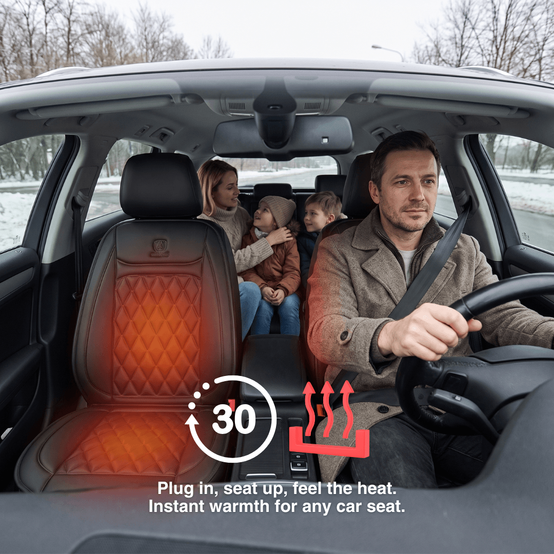 Heated Car Seat Cover 12V, Warm in 30 Seconds – view 2