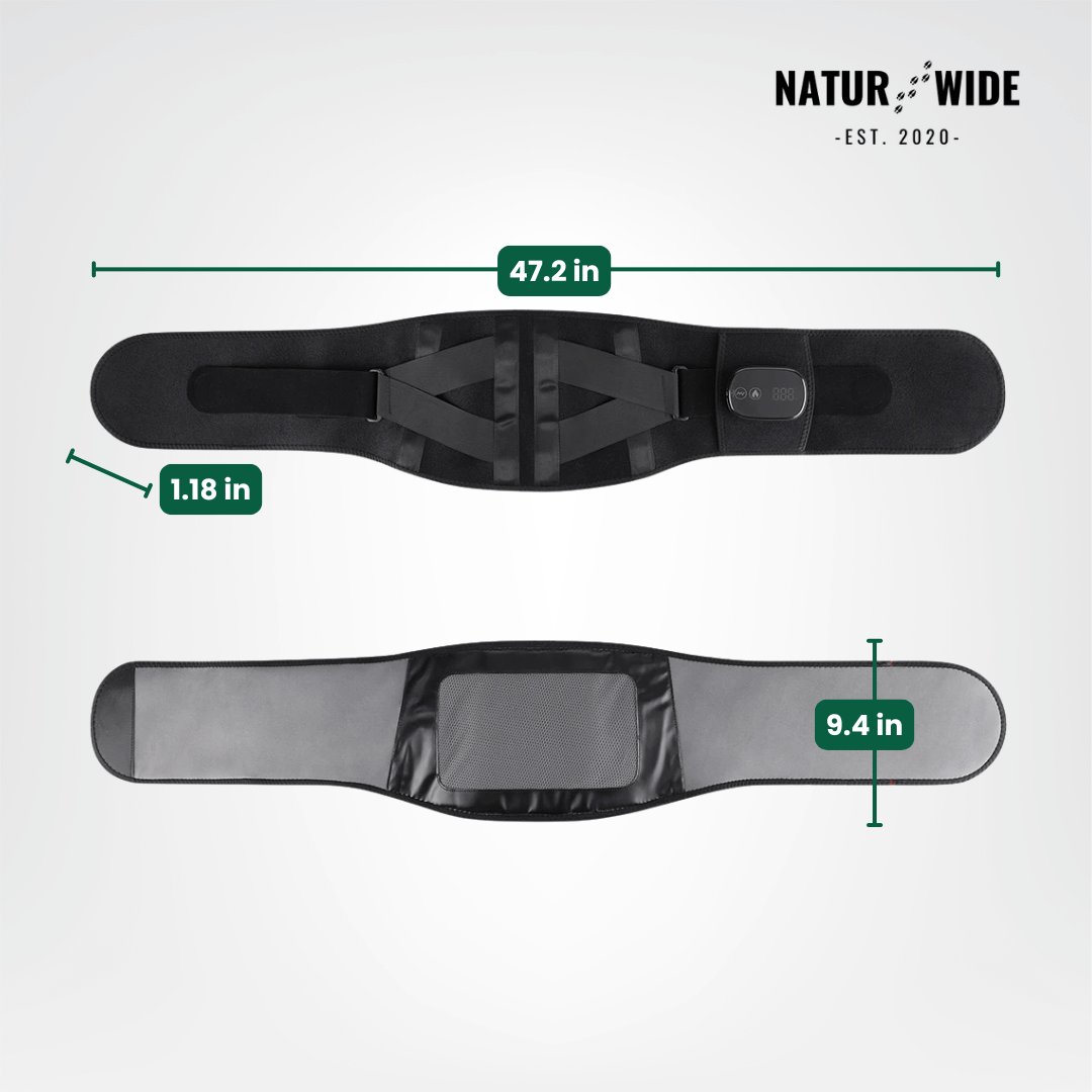 Back Massage Belt – Heating Pad, Vibration &amp; Red Light Therapy