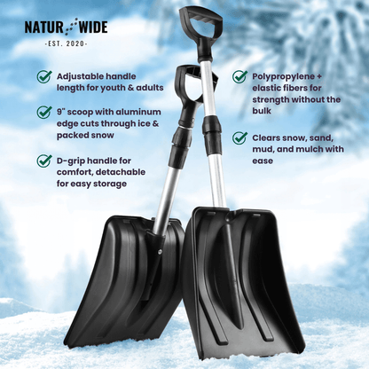 Telescopic Snow Shovel – Compact, Strong & Adjustable Shovel for Car and Garden