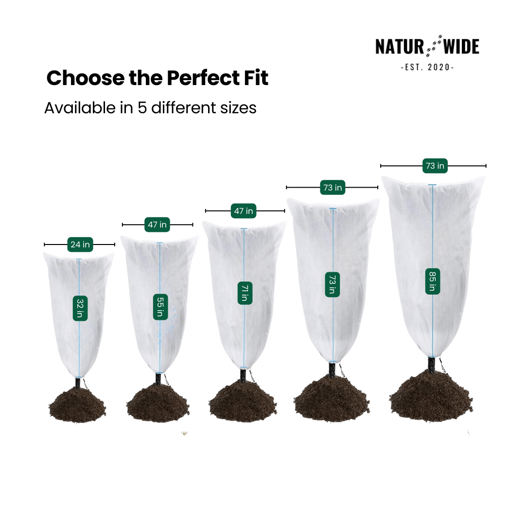 Winter Plant Protection Bag – Fleece Frost Cover with Zipper