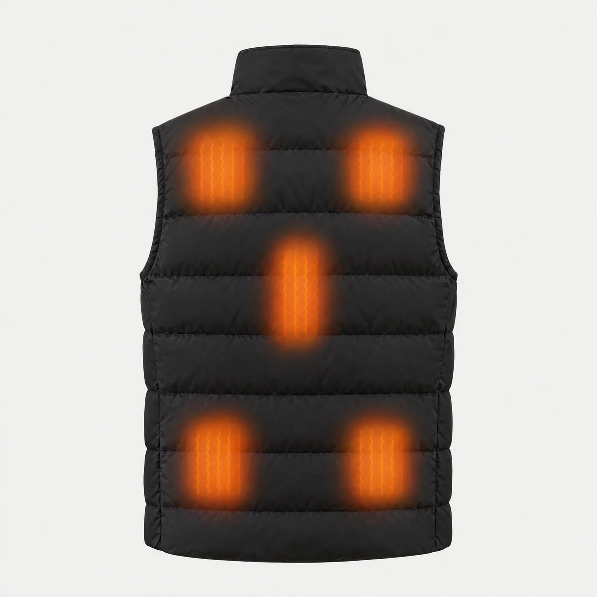 Back heating zones of the vest 2.0: shoulder blades, mid back and lower back